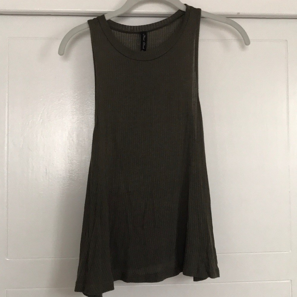Final Touch Olive Green Halter - image 1